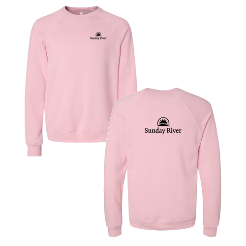 Sunday River Logo 2 Black Ink -- Crewneck Sweatshirt Pink