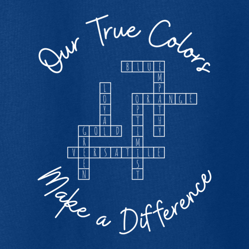 True Colors Screen Printed Blend Tee Royal