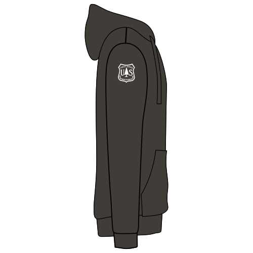 Bella Canvas Unisex Full-Zip Hooded Sweatshirt -- Dark Grey