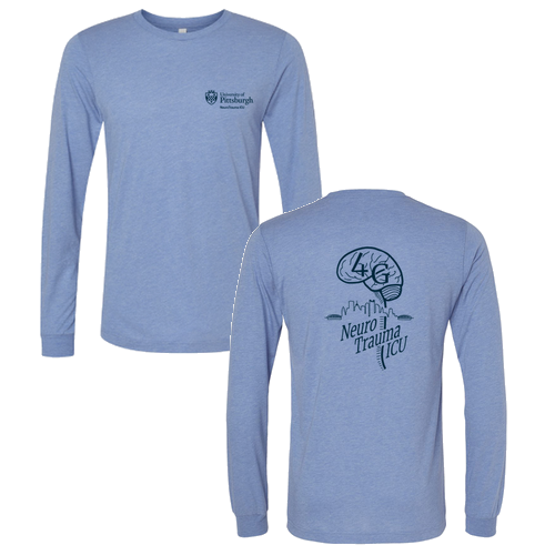 Bella+Canvas Unisex Triblend Long Sleeve Tee -- Blue Triblend