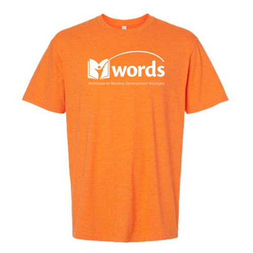 Unisex words Tee -- Heather Orange