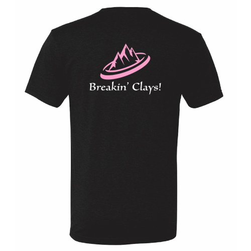 Breakin' Clays T-shirt- Black (pink)