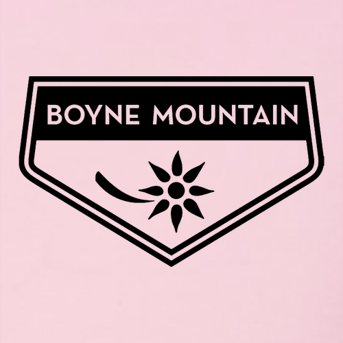 Boyne Mountain Logo 1 Black Ink -- Long Sleeve Pink