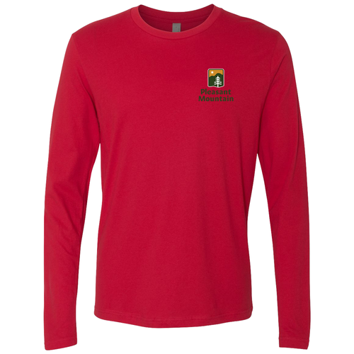 Pleasant Mountain Logo 2 Full color -- Long Sleeve Red