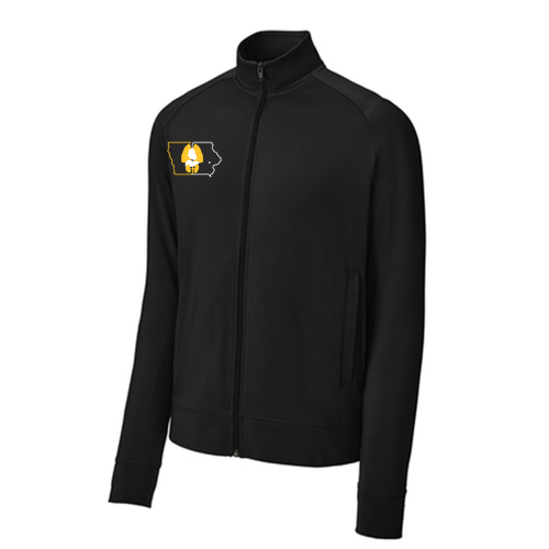 Sport-Tek Sport-Wick Stretch Full-Zip Cadet Jacket -- Black