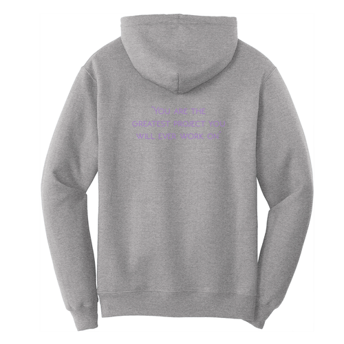 Port and Company Core Fleece Pullover Hooded Sweatshirt -- Athletic Heather