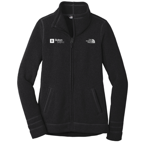 Ladies The North Face Sweater Fleece Jacket -- TNF Black Heather