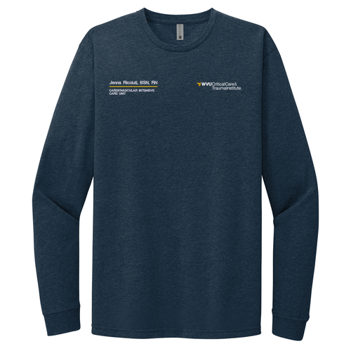 Gender Care Heart Next Level Unisex CVC Long Sleeve Tee -- Midnight Navy