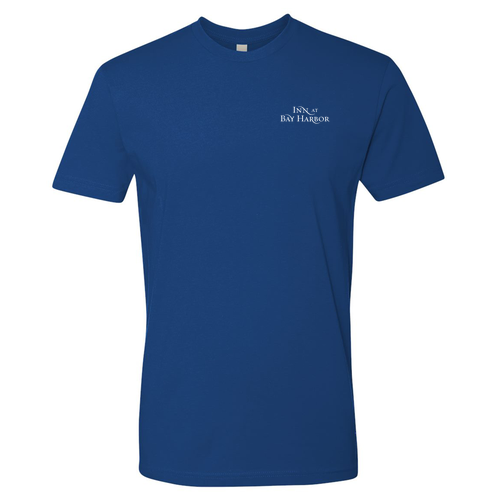 Inn at Bay Harbor 1 color White left chest/back Short Sleeve Tee -- Royal