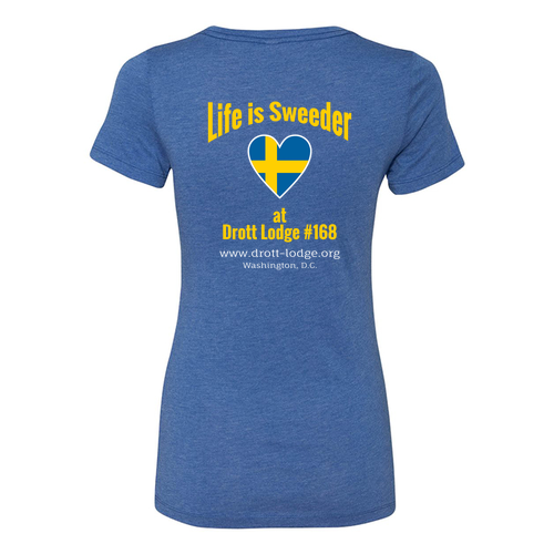 Next Level Apparel Ladies Tri Blend Crew -- Vintage Royal