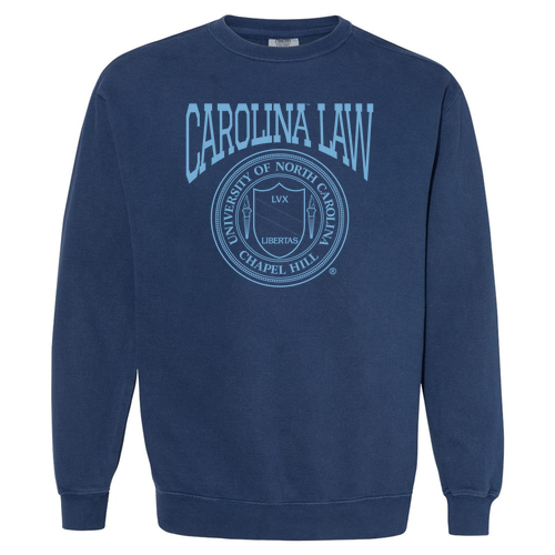 Comfort Colors Crewneck Sweatshirt -- True Navy -- School Seal