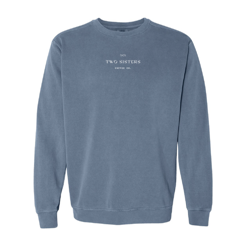 Comfort Colors Unisex Garment-Dyed Crewneck Sweatshirt -- Blue Jean