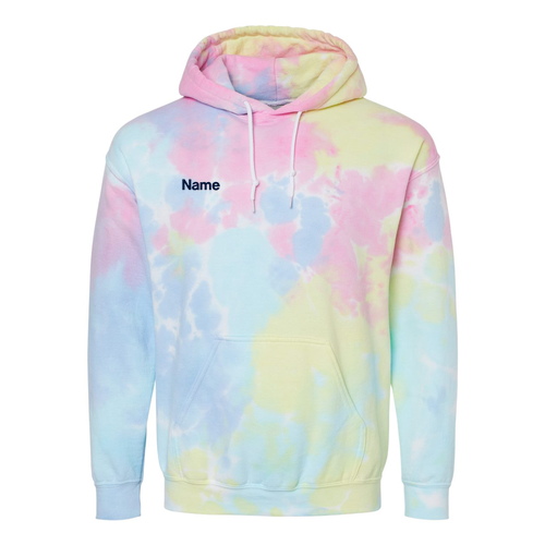 Perioperative Services Mens/Unisex Dyenomite Blended Hooded Sweatshirt -- Pastel Rainbow