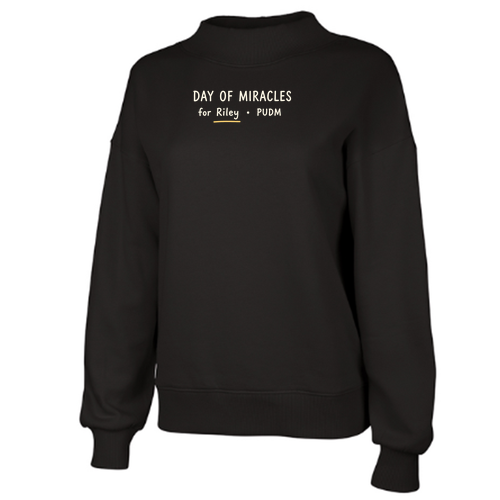 Charles River Women's Willow Mock-Neck Sweatshirt -- Black