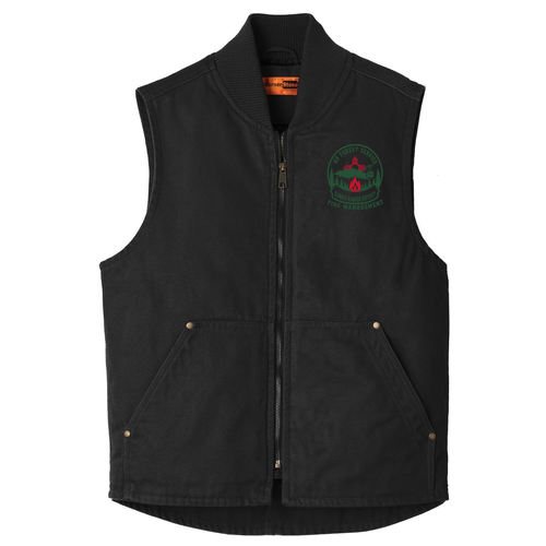 CornerStone Washed Duck Cloth Vest -- Black