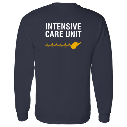 ICU Design Gildan Heavy Cotton Long Sleeve Basic T-Shirt -- Navy