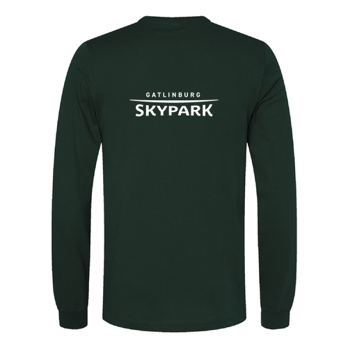 Gatlinburg Skypark Logo 2 White Ink -- Long Sleeve Forest