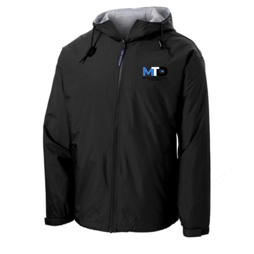 Port Authority Team Jacket -- Black / Light Oxford