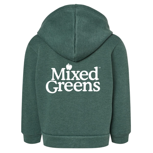 Toddler Bella+ Canvas Full-Zip Hooded Sweatshirt -- Heather Forest