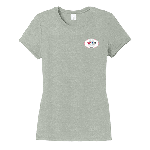 District Womens Perfect Tri Tee -- Heathered Grey