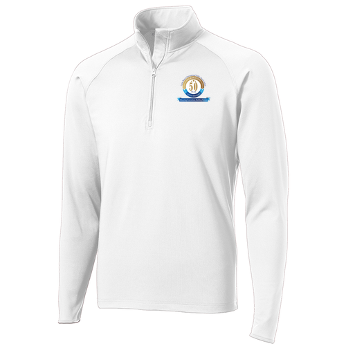 Sport Tek Sport Wick Stretch Half Zip Pullover -- White