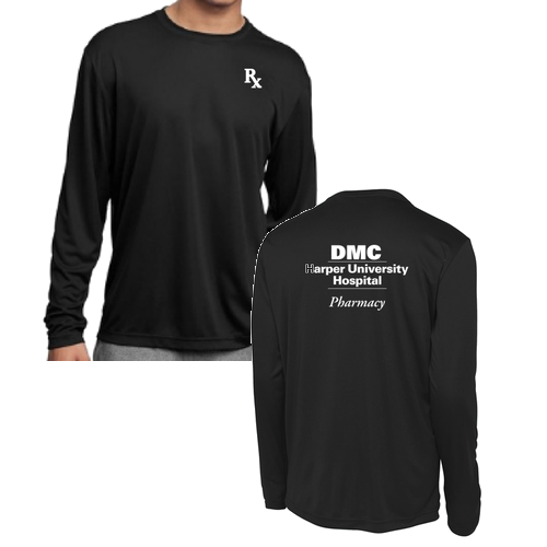 Mens/Unisex Sport Tek Long Sleeve Competitor Wicking Tee -- Black