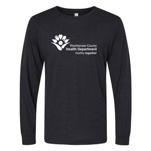 Bella+Canvas Unisex Triblend Long Sleeve Tee -- Black Heather Triblend
