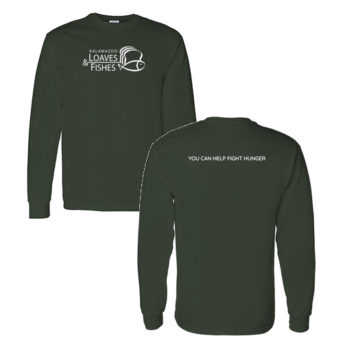 Gildan Heavy Cotton Longsleeve Basic T-Shirt -- Forest Green