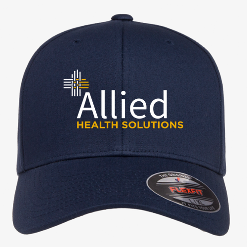 Embroidered Yupoong Flexfit Low Profile Twill Hat -- Navy