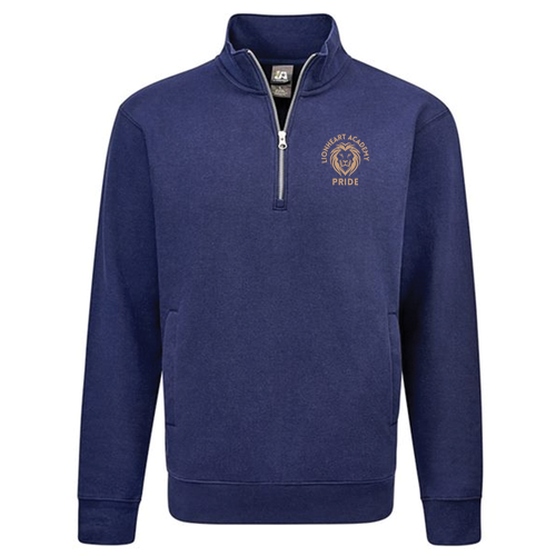 J America BTB Fleece 1/4 zip -- True Navy