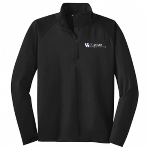 Sport Tek Sport Wick Stretch Half Zip Pullover -- Black