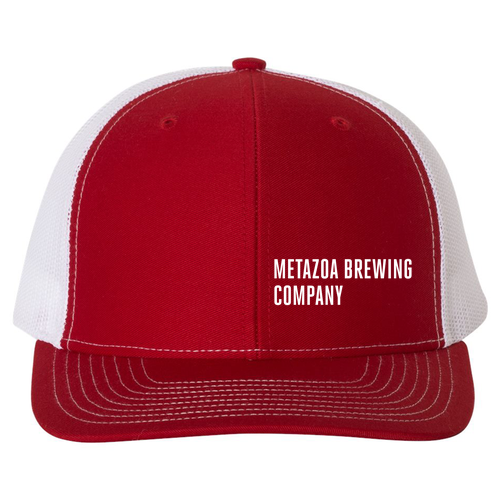 Richardson Snapback Trucker Cap -- Red / White