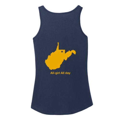 Design 2 Port and Company Ladies Core Cotton Tank Top -- Navy