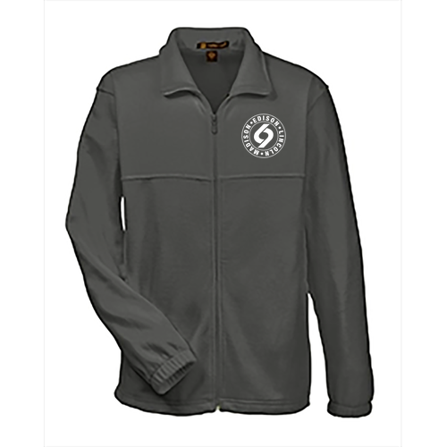 Harriton Full Zip Fleece Men -- Charcoal
