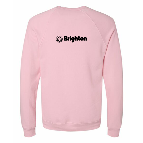 Brighton Logo 2 Black Ink -- Crewneck Sweatshirt Pink