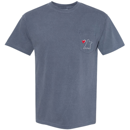 Comfort Colors Short Sleeve Pocket Tee -- Denim