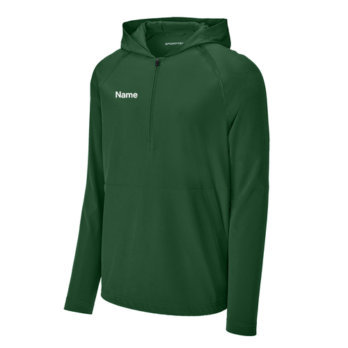 Sport-Tek Repeat 1/2-Zip Long Sleeve Hooded Jacket -- Forest Green