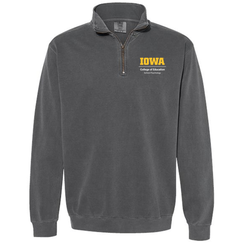 Comfort Colors Unisex Garment-Dyed Quarter-Zip Sweatshirt -- Pepper