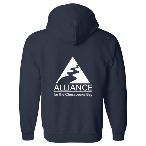 Gildan Full Zip Hooded Sweatshirt -- Navy