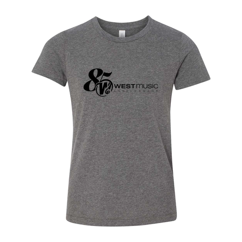 YOUTH Bella Canvas Heather CVC Short Sleeve Tee -- Deep Heather Horizontal