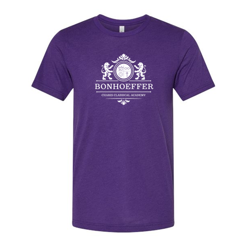 Bonhoeffer Bella Canvas T-Shirt -- Solid Team Purple Triblend