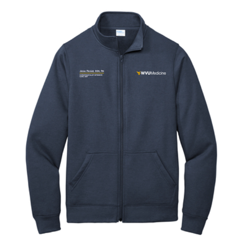 Port and Company Core Fleece Cadet Full-Zip Sweatshirt -- Navy