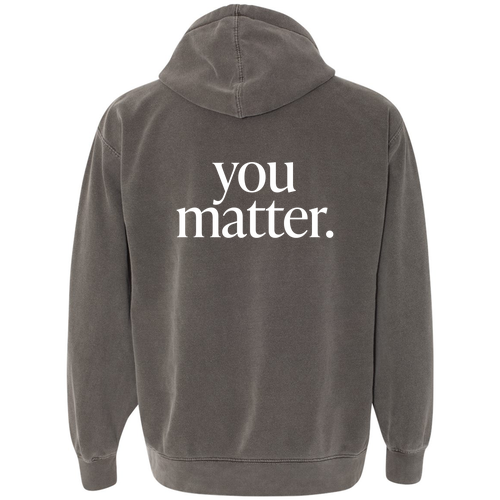 Comfort Colors Garment Dyed Hooded Pullover Sweatshirt -- Pepper