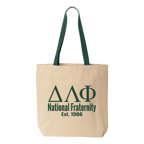 Liberty Bags Canvas Tote with Contrasting Handles -- Natural / Forest