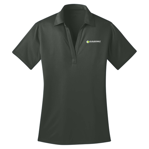 Women's Port Authority Silk Touch Performance Polo -- Steel Grey