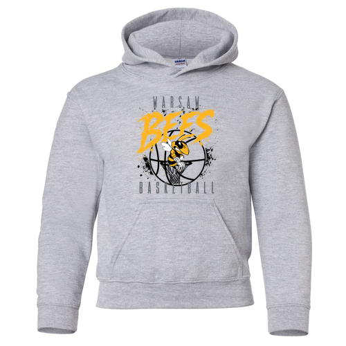 Warsaw Bees Gildan Heavy Blend Hooded Sweatshirt -- Sport Grey
