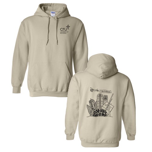 Gildan Heavy Blend Hooded Sweatshirt -- Sand