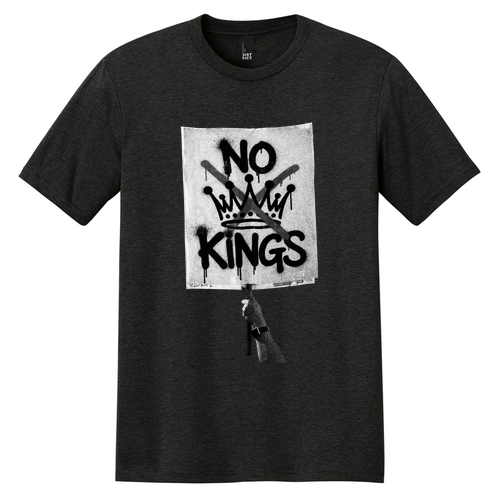 District Made Mens Perfect Tri Crew Tee -- Black Frost