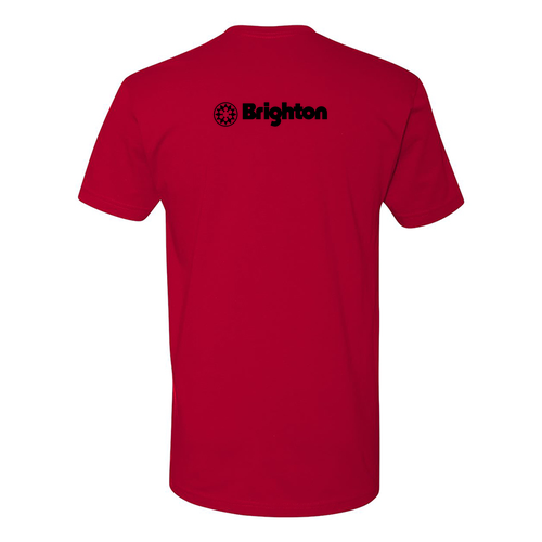 Brighton Logo 2 Black Ink -- Short Sleeve Red