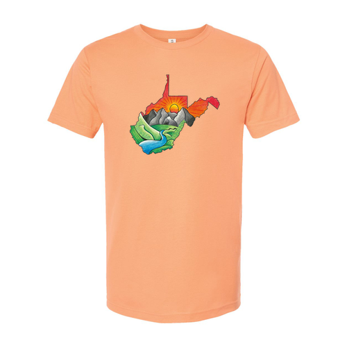 Tultex Unisex Tee with Tear Away Tag -- Cantaloupe